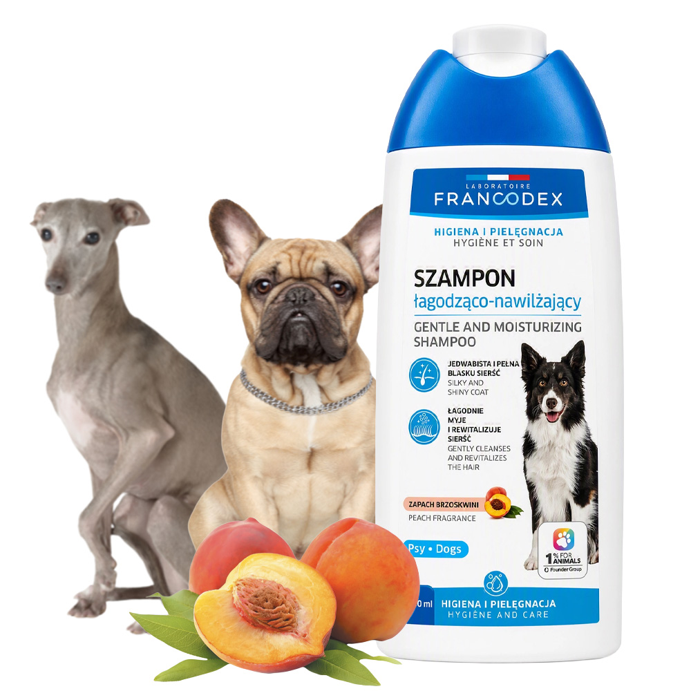 FRANCODEX Szampon dla psa łagodny nawilżający, bez parabenów 250ml